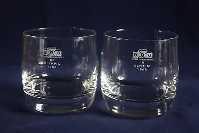 Buy 2 Vintage Sports Aid Foundation SAF In Olympic Year Heavy Based Glass Tumblers • 9.99£