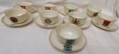 Buy 9 X W H Goss Crested Ware China Cups And Saucers All Different Towns See Listing • 6.99£