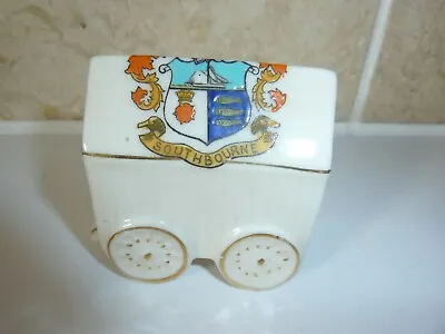 Buy Carlton Ware China 5.5cm High By 6cm Long Sea Bathing Hut With Southbourne Crest • 14£
