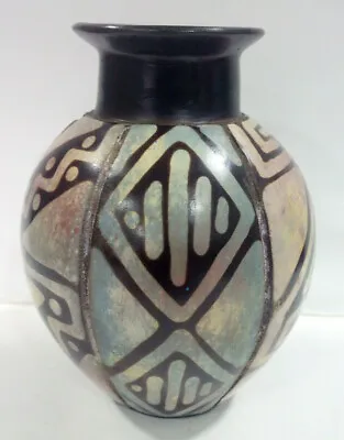 Buy 009 Peruvian Pottery Vintage Chulucanas Geometric Vase Jarron Geometrico Signed • 20.45£