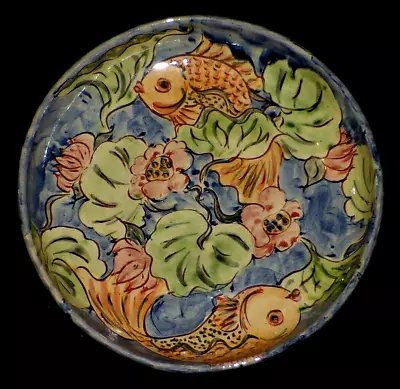 Buy Stunning Vintage Koi Carp Thrown Fruit Bowl By Paul Jackson Studio Pottery C1990 • 195£