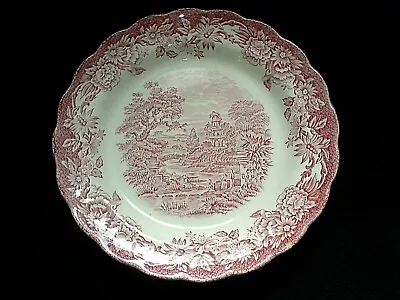 Buy Ridgway Woburn Red Pink Hand Engraved 10 Inch Dinner Plate C1960 • 8.99£