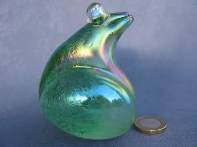 Buy John Ditchfield Iridescent Lovely Art Glass Green Frog Signed Ref C • 150£
