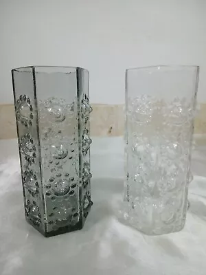 Buy A Lovely Pair  Of Frank Thrower Designed , Dartington Glass , Ft95 Nipple Vases  • 24.95£