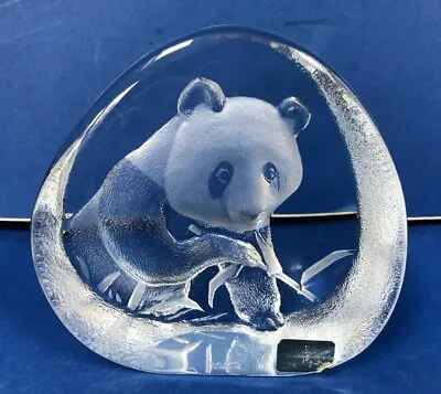Buy Beautiful Mats Jonasson Scandinavian Art Glass Sculpture/Paperweight Adult Panda • 32£