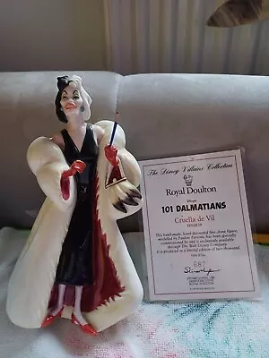 Buy Royal Doulton  Disney Large Cruella  De Vil Figurine HN3839 With Certificate  • 59£