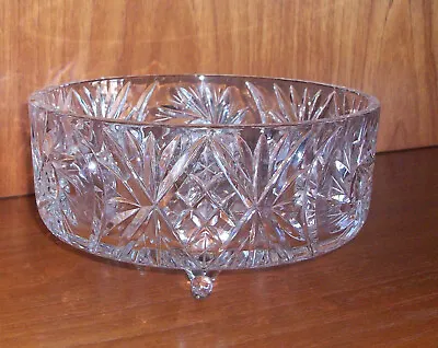 Buy Beautiful Bohemia Cut 24% Crystal Glass Footed Fruit Or Trifle Bowl New Boxed • 23.99£
