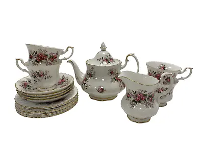Buy Royal Albert Bone China England Lavender Rose Tea Set Cups Saucers Plates Teapot • 33£