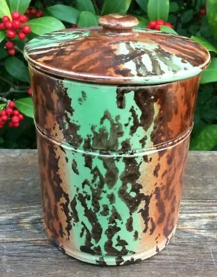 Buy Antique Tobacco Humidor Jar 1880-1910 Buchan Portobello Scottish Spatterware Fmf • 39.99£