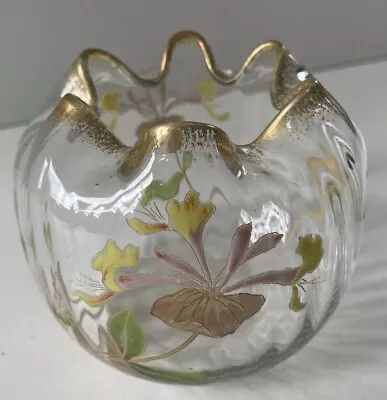 Buy Art Deco 19th Century Glass Vase/bowl Honeysuckle And Gilding  • 24.99£