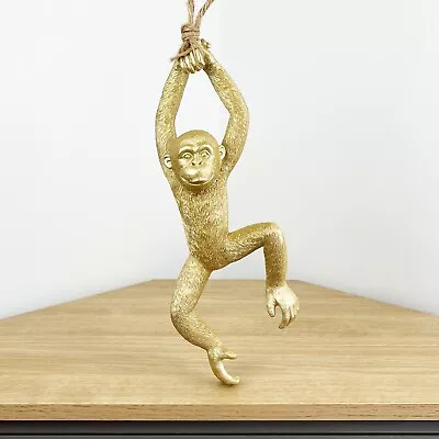 Buy Monkey Ornament Hanging Swinging Statue Animal Sculpture Home Decoration Figure • 18£