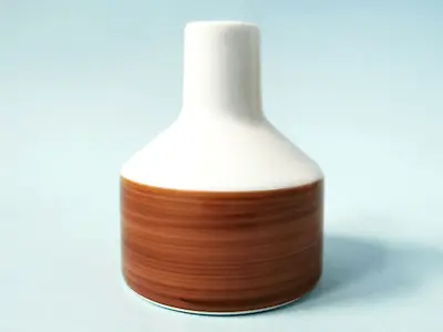 Buy Vintage Mcm German Bavaria Bauscher Weiden Teak Wood Pattern Porcelain Bud Vase • 19.99£