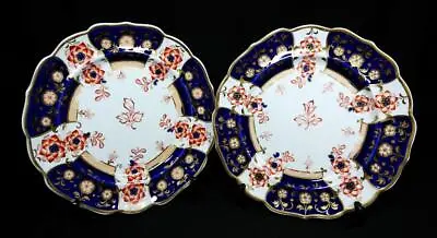 Buy Antique Staffordshire Porcelain Dinner Plates Pair C1840 • 39.99£