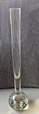 Buy Vintage Controlled Bubbles Clear Stem/Bud Glass Vase  10  X 2.5  • 19.95£