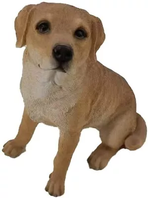 Buy 23cm Yellow Labrador Retriever Dog Statue Garden Ornament - Golden Lab Figurine • 24.99£