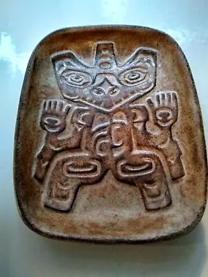 Buy Vintage Canadian Haida Bear  Pottery Dish • 20£