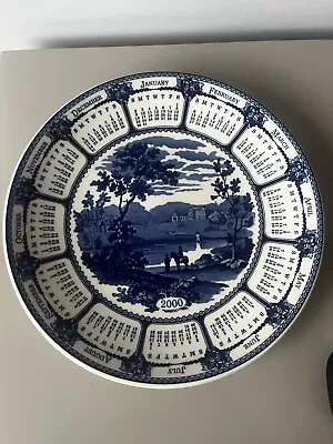 Buy Wedgwood Blue And White Calendar Plate ‘Blue Landscape’ Millennium Plate • 0.99£