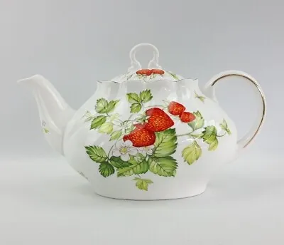 Buy Queens Virginia Strawberry Fine Bone China 2 Pint Teapot - Excellent Condition • 120£