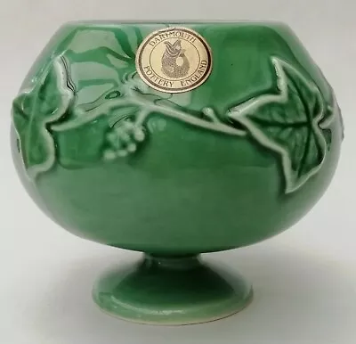 Buy Dartmouth Pottery Vintage Green Ceramic Footed Post Vase Ivy & Vines D203 • 14.99£