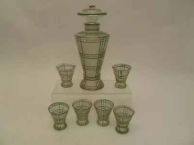 Buy Art Deco Cocktail Decanter And Six Glasses. • 39.95£