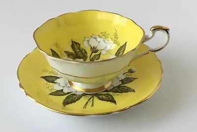 Buy 1940s RARE Paragon China Yellow 'Gardenia' Pattern Vintage Teacup And Saucer • 734.97£