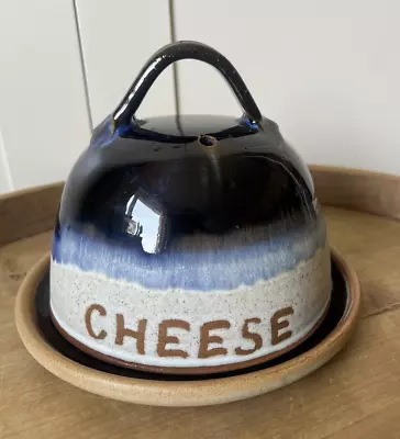 Buy Canterbury Studio Pottery Cheese Dome Blue Ombre Glaze Kitchenware Homeware • 35£