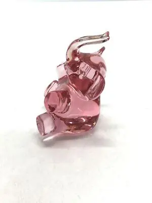 Buy Baccarat Interior Goods Crystal Glass Elephant Figurine Object Clear Pink H75mm • 127.77£