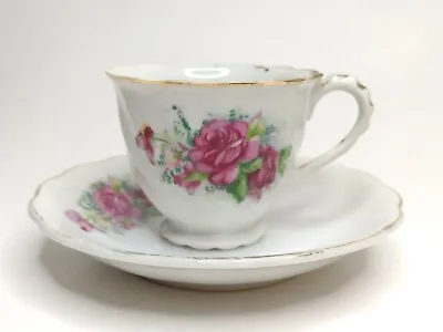 Buy Pink Rose Tea Cup & Saucer Set Made In Japan • 8.62£