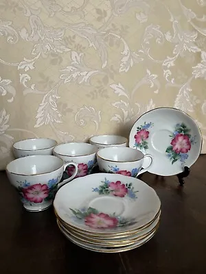Buy Duchess - '392' - 5 Cups And 6 Saucers - Fine Bone China - England • 28£