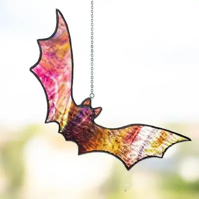Buy Halloween Bat Stained Glass Suncatcher Window Hanging Acrylic For Wall Art 2024 • 2.18£