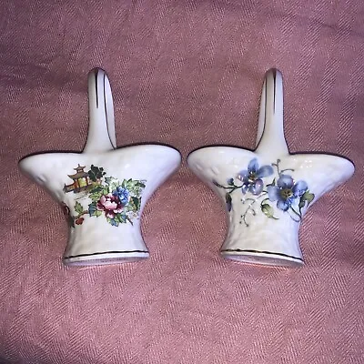 Buy Two Bone China Flower  Baskets Staffordshire • 8£