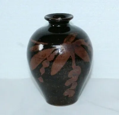 Buy English Anglo Oriental Studio Pottery Vase Lovely Tenmuka Brushwork • 32£