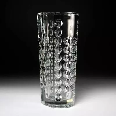 Buy Sklo Union Art Glass Rudolf Jurnikl Rudolfova Hut Czech Clear Crystal Vase MCM • 85.35£