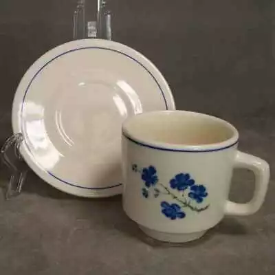 Buy Oxford Dinnerware Brazil Ironstone Blue Cream Mug Cup Saucer • 3.74£
