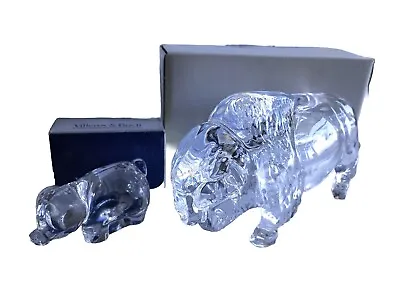 Buy Villeroy & Boch Art Glass Large Bison Nr.501 Small Pig Nr.317. Original Boxes. • 14£