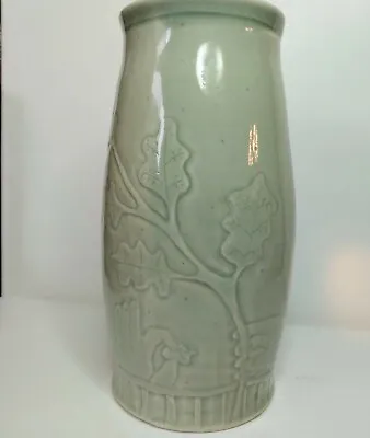 Buy Art Pottery Vase Crock Green Incised • 22.01£