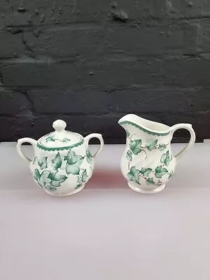 Buy BHS Country Vine Milk / Cream Jug 4.5  And Covered Lidded Sugar Bowl 4 Sets • 14.99£