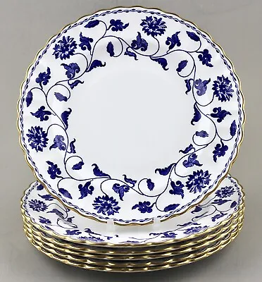 Buy Spode China England Blue Colonel 20cm 8” Salad Or Dessert Plates X 6 1st Mint! • 85£