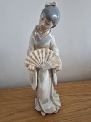 Buy Lladro Nao  Dancer Japanese Geisha Girl Porcelain Figurine With Fan 10” VGC • 48£