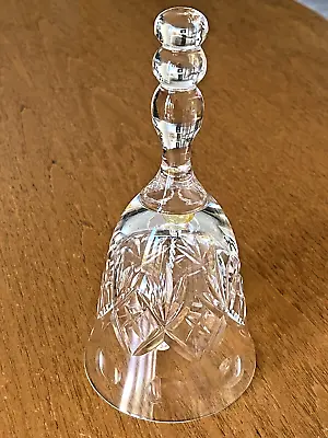 Buy Vintage Crystal Cut Glass Bell 17.5cms Tall Hand Bell Ornament • 3.49£