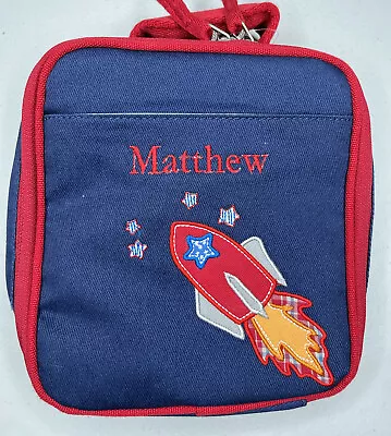 Buy Pottery Barn Kids Classic Lunch Bag *matthew* New Rocket Ship Preschool Navy Red • 9.84£