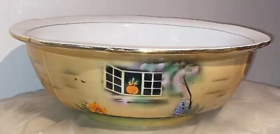 Buy Rubian Art Pottery Bowl, 1930s, 17 Inch Diameter. • 45£