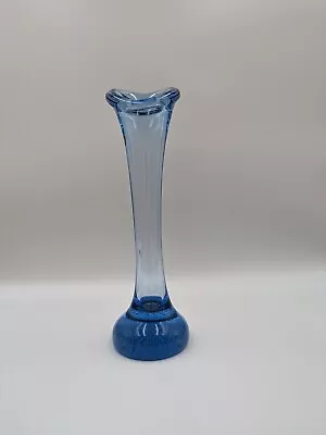 Buy Swedish Åseda Glasbruk Jack In The Pulpit Stem Glass Vase Cobalt Blue Bullicante • 15£