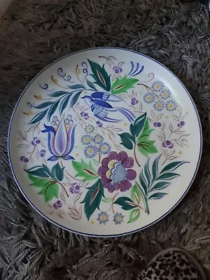 Buy Poole Pottery Hand Painted Charger Bluebird Design TV Pattern 12 Inches STUNNING • 54.99£