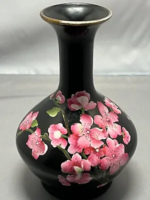 Buy Carltonware Floral Blossom Black Vase Antique Art Deco • 39£