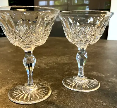 Buy Super Pair Of Art Deco Crystal Cut Glass Champagne Sherbet Glasses • 22£
