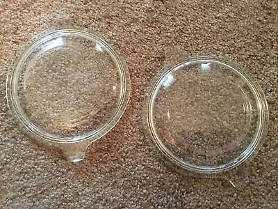 Buy Set Of (2) Vintage PYREX 681-C-7 And 681-C-30 Clear Glass Lid With Tab Handles • 15.19£