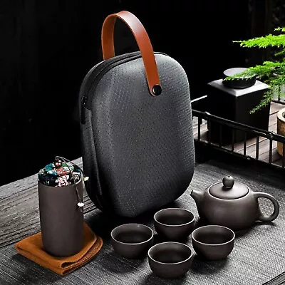 Buy EZ “Convivial” Yixing Redware ZiSha Porcelain Chinese Teapot Tea Set  • 23.99£
