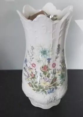 Buy Aynsley Wild Tudor Fine Bone China Victorian Flower Vase - 21cm • 14.99£