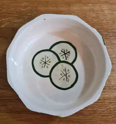 Buy Vintage Retro Toni Raymond Pottery Hand Painted Bowl Dish Cucumber Kitchen • 6£